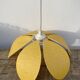 Suspension fleur pétale jaune vintage 70s
