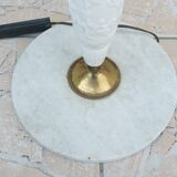Halogen floor lamp from the 60s in marble ceramic and brass