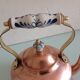 Old brushed red copper kettle / vintage 50-60s