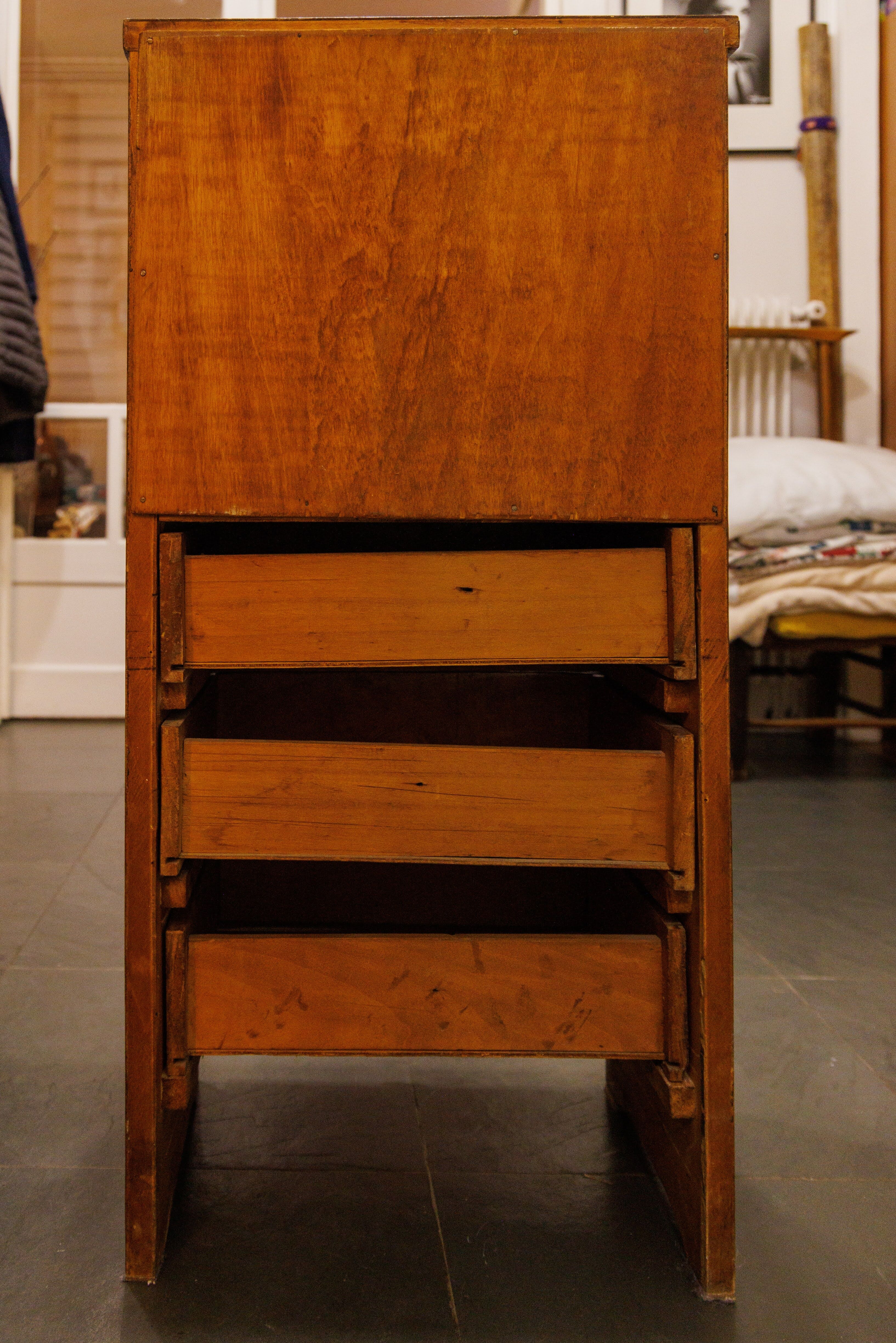 Small bedside cabinet with three drawers