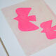 Painting on paper - h190 - neon pink - signed eawy