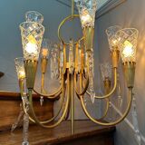 Vintage crystal pendant chandelier