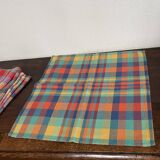 Set of 8 madras cotton napkins