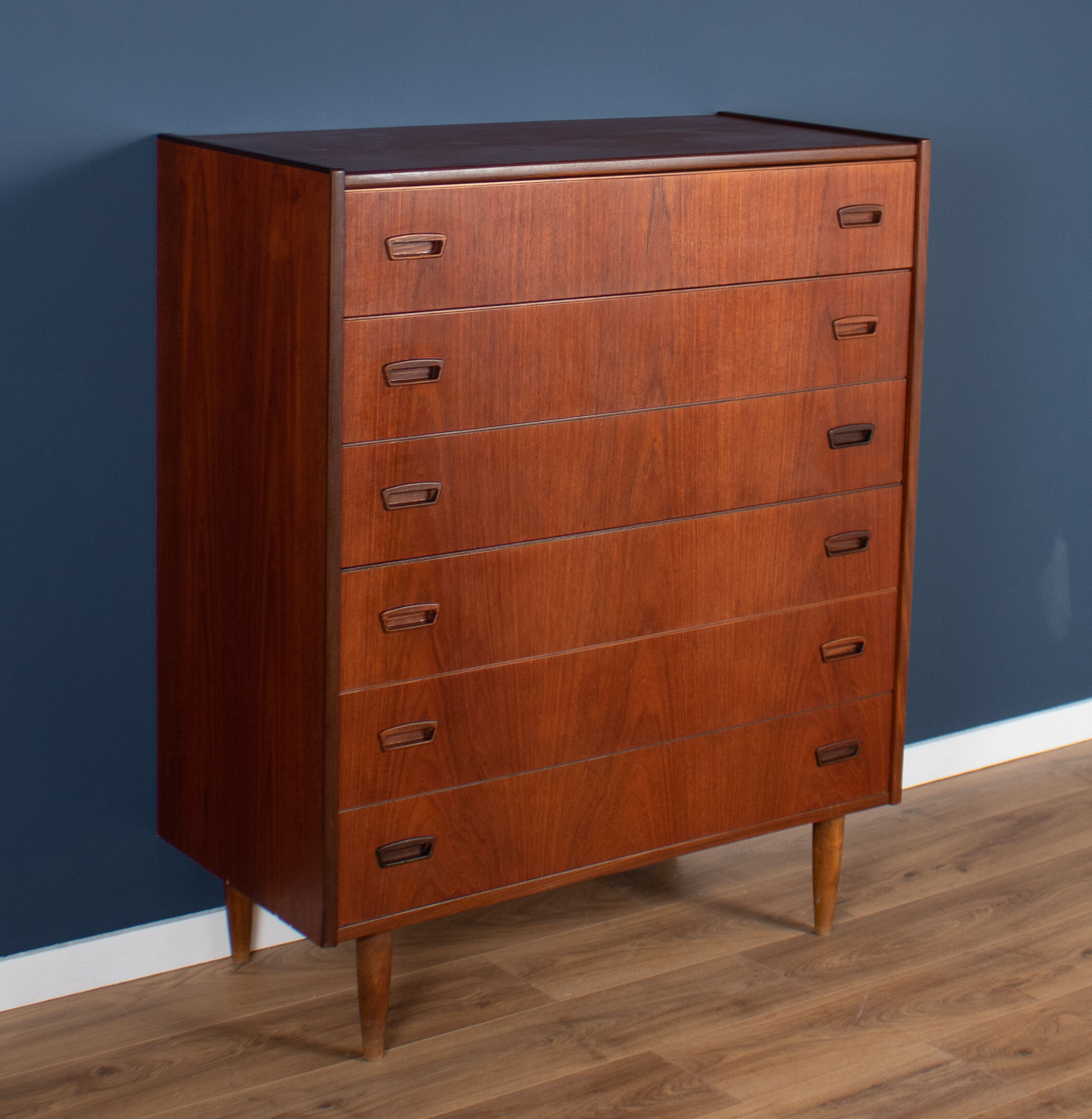 Teak 1960s Danish Mid Century Chest Of Drawers