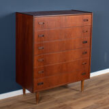 Teak 1960s Danish Mid Century Chest Of Drawers
