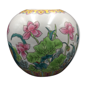 Vase boule décor de - fleurs