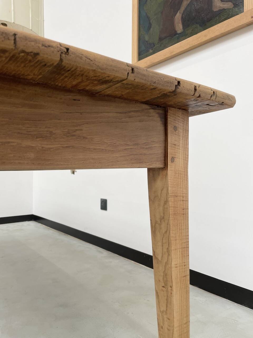 Pine and oak farmhouse table 220 cm