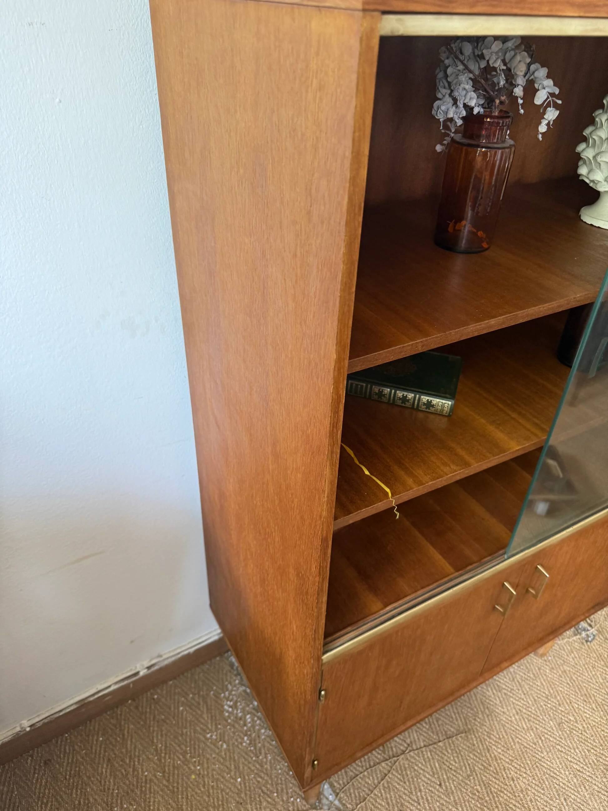 Vintage display cabinet bookshelf