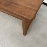 Solid pine table with its extension, 1950s