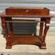 Console époque Restauration, style  Charles X en noyer avec marbre griotte