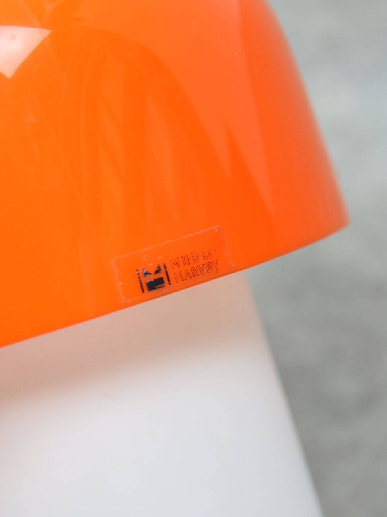 Rare Orange Mushroom Table Lamp by Luigi Massoni for Guzzini, 1970s