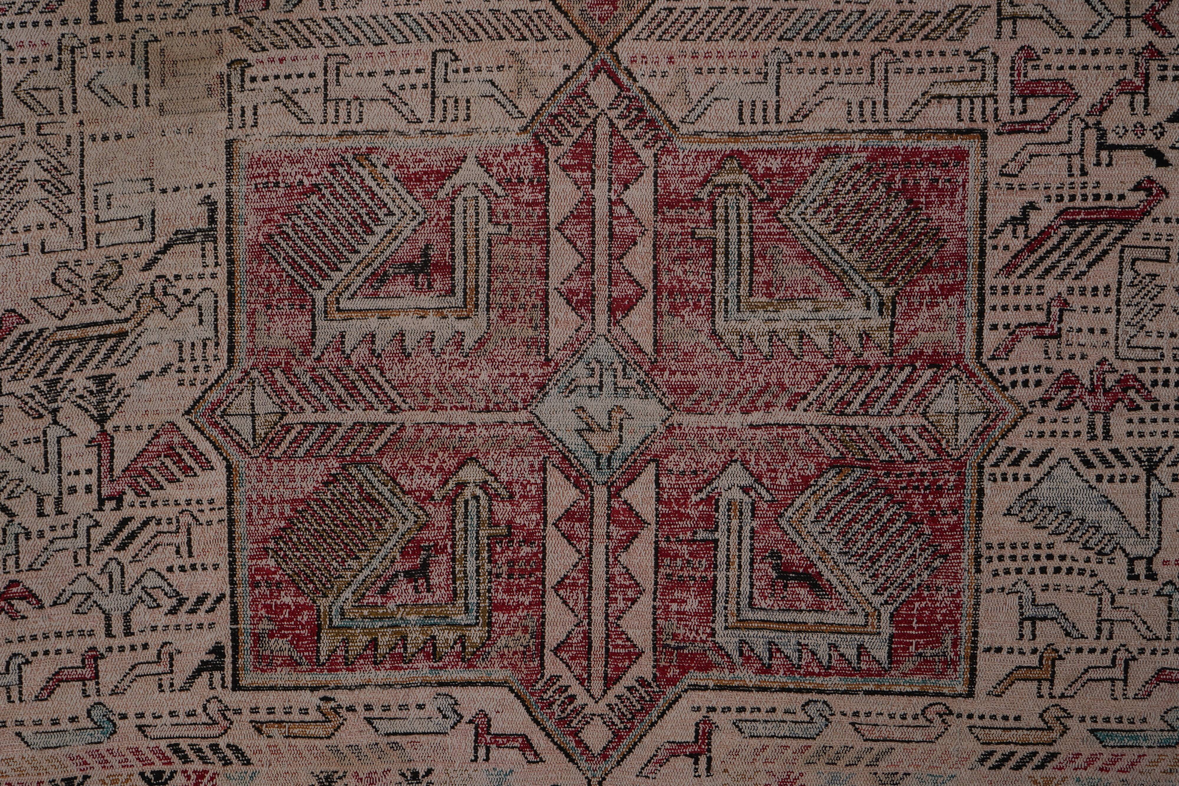 Vintage Turkish Oushak Handwoven Rug 123x183 cm