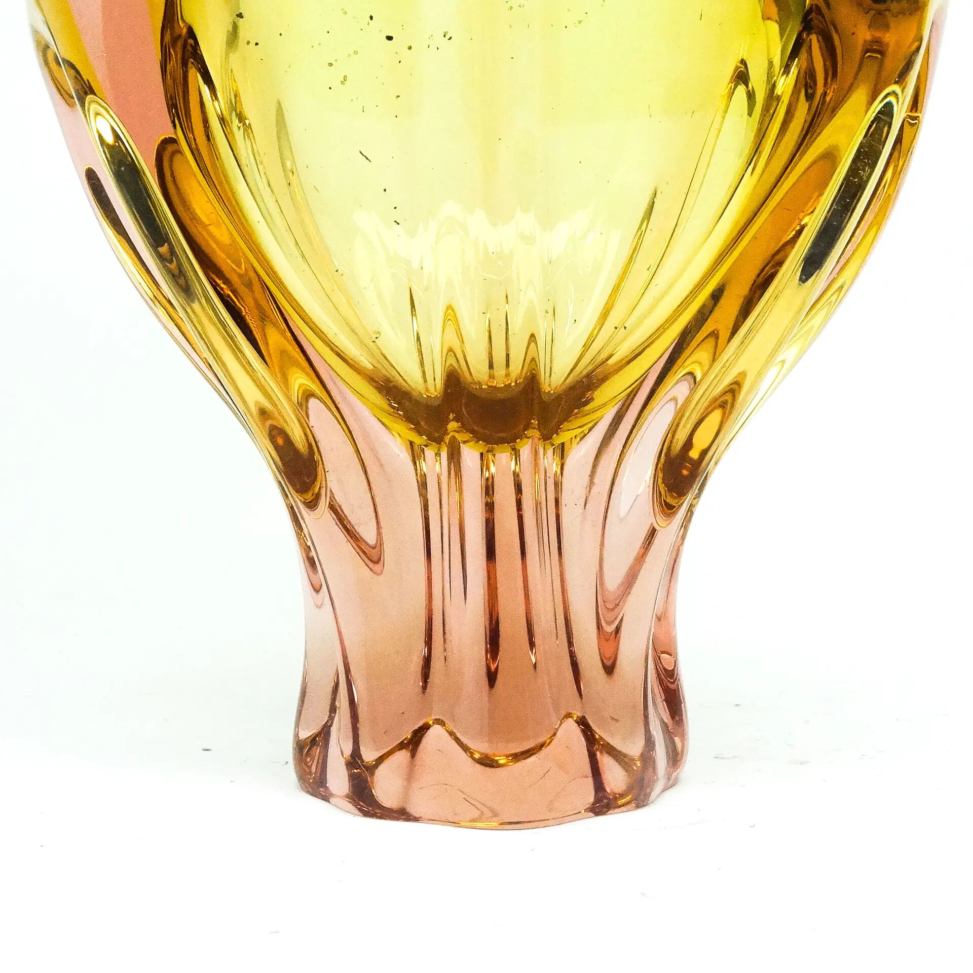 Mid-century modern vase, glass, designed by J. Hospodka, Czechoslovakia, 1960s