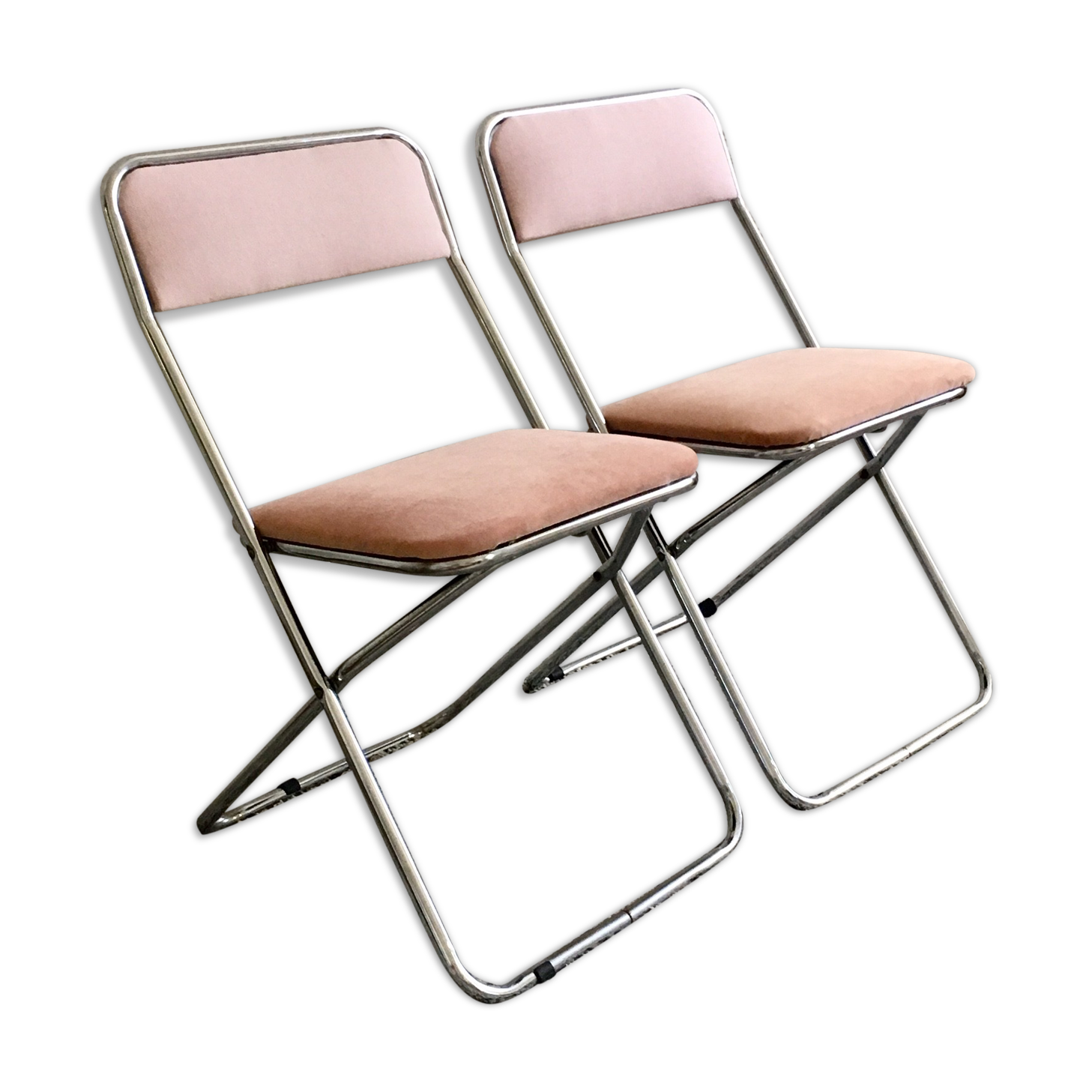 Restored vintage folding chairs