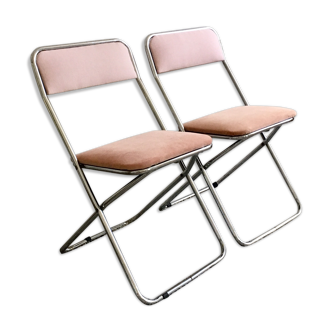 Chaises pliantes vintage restaurées