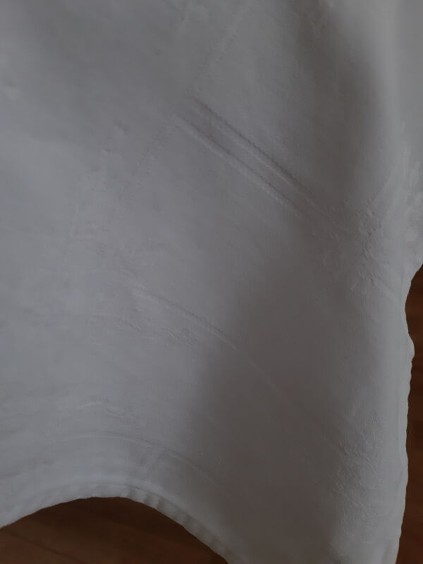 Embroidered damask square sheet