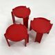 Set of 3 nesting tables by Giotto Stoppino for Kartell, 1970.