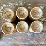 Set of 6 stoneware mazagrans
