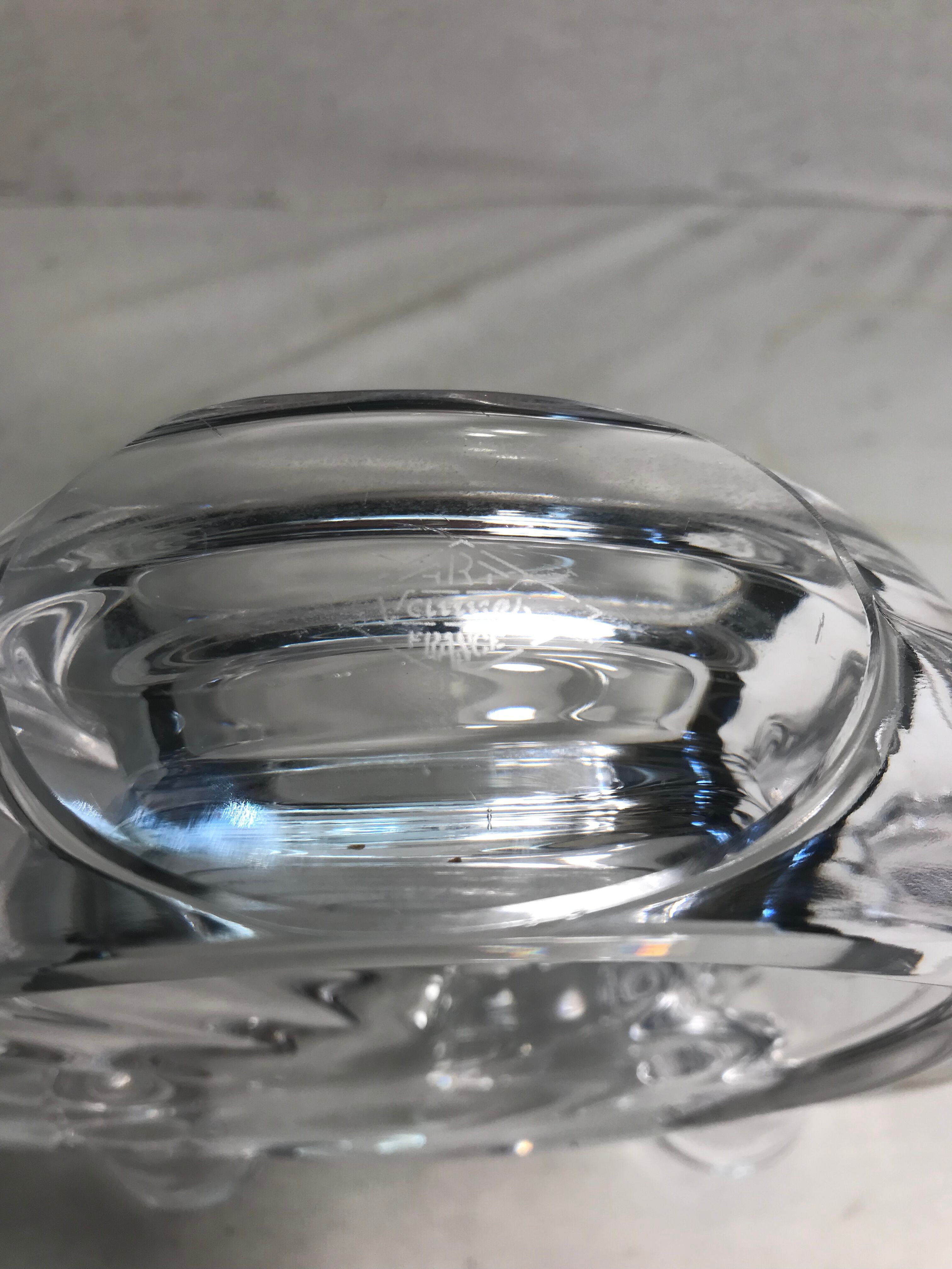 Old candlesticks in crystal crystal art Vannes France vintage