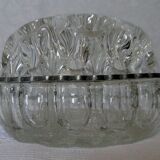 Glass flower pick press 19 holes circle of a small crown in tin