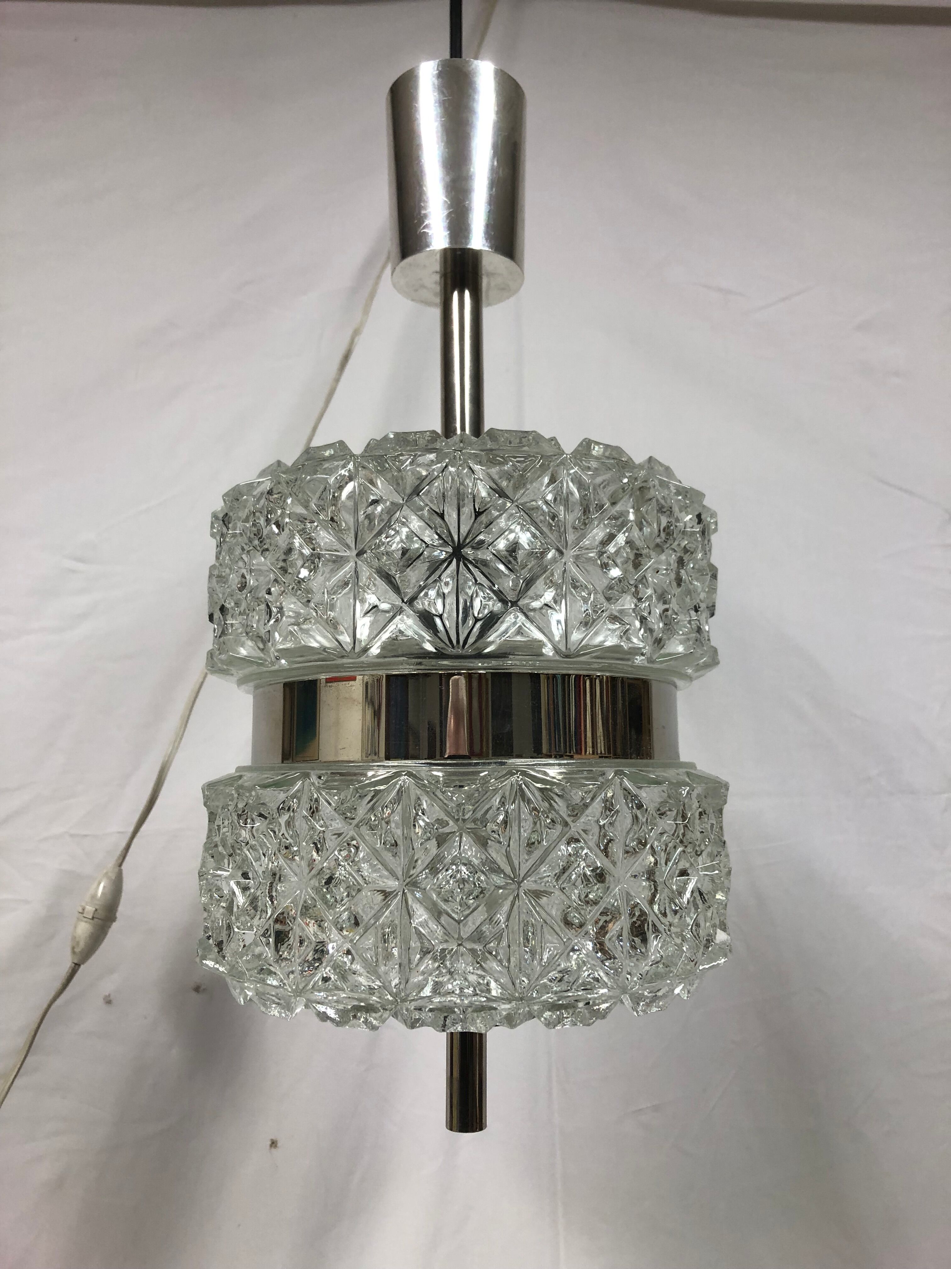 Glass chandelier 1970