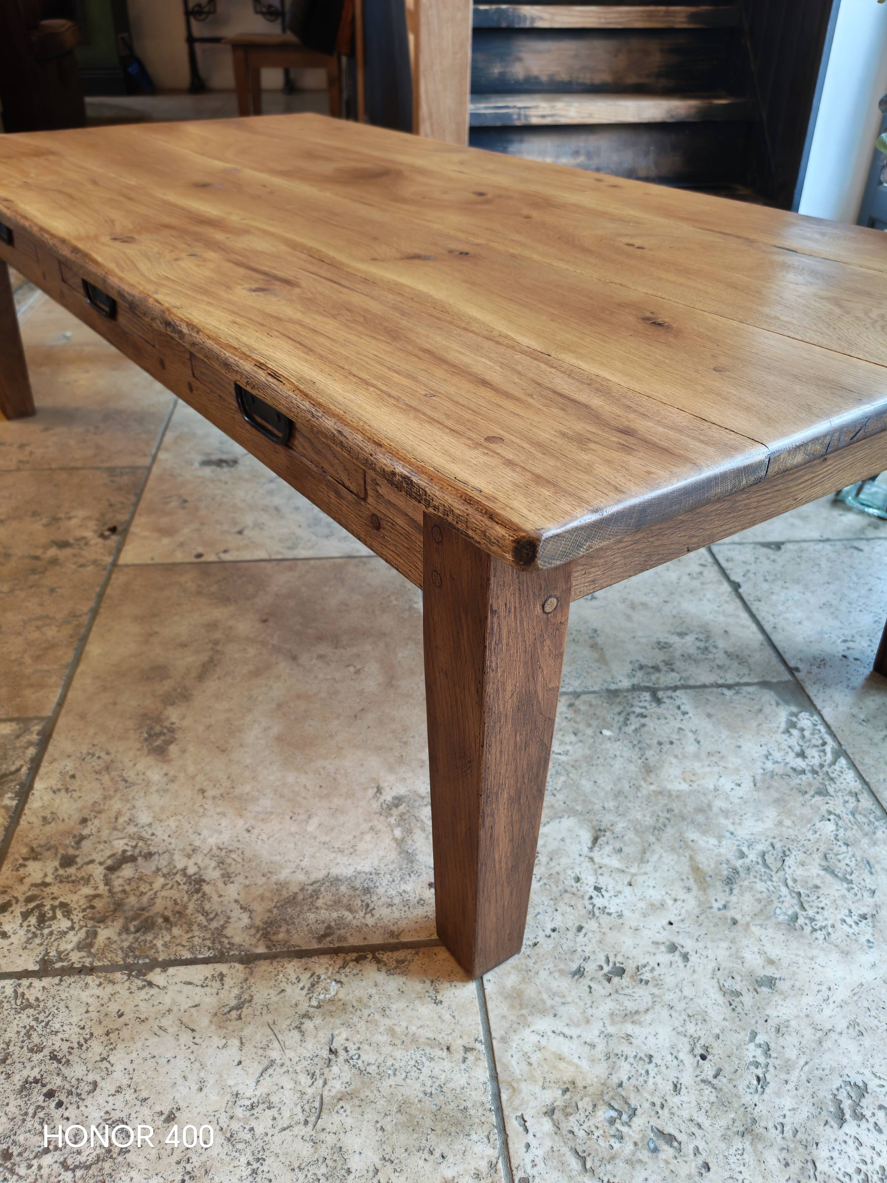 Solid oak coffee table