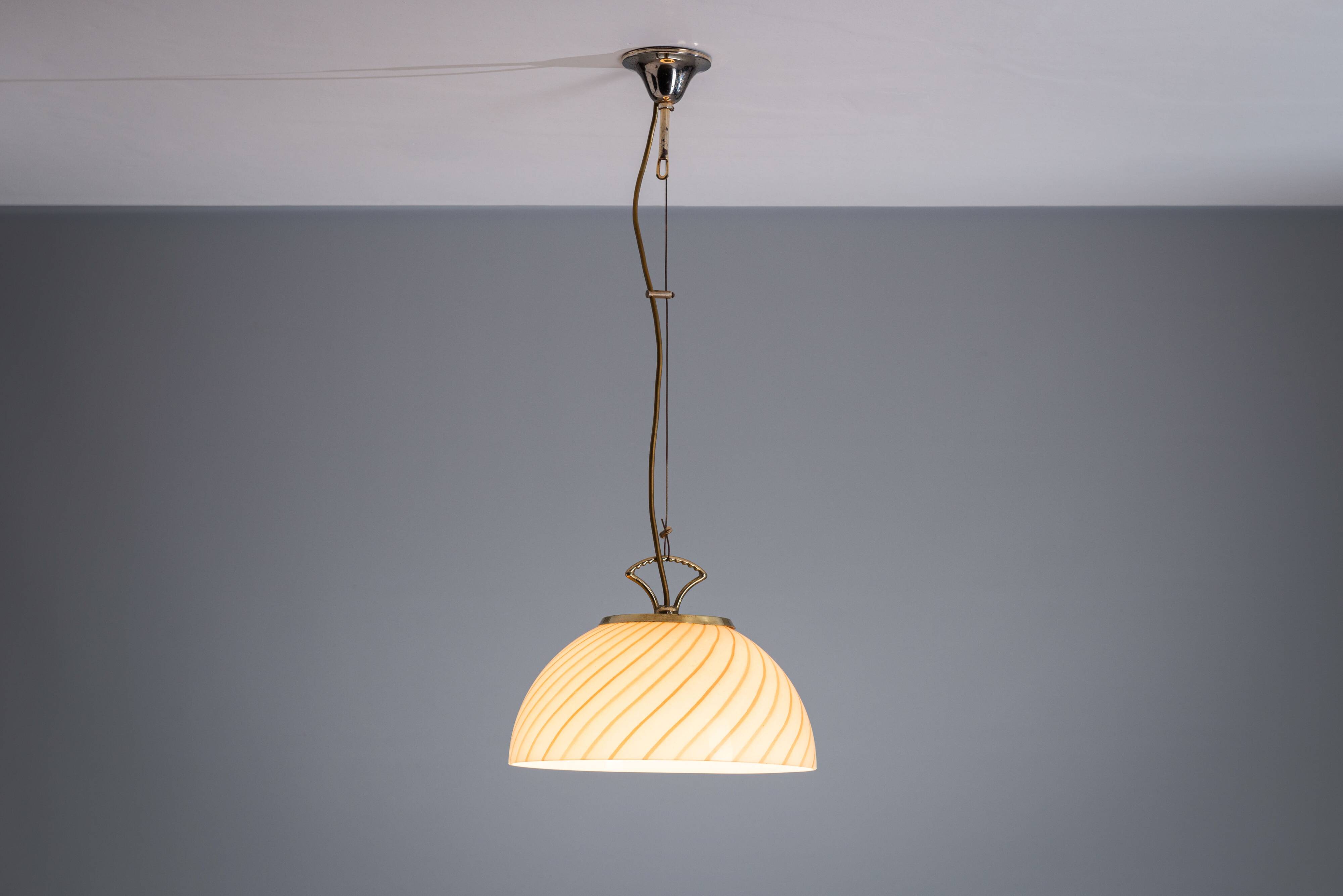 Ceiling lamp with Murano glass shade