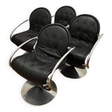 Set of 4 Verner Panton chairs, System 1-2-3 for Fritz Hansen.