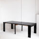 Vintage extendable table / console in lacquered wood by Paul Michel, France 1990