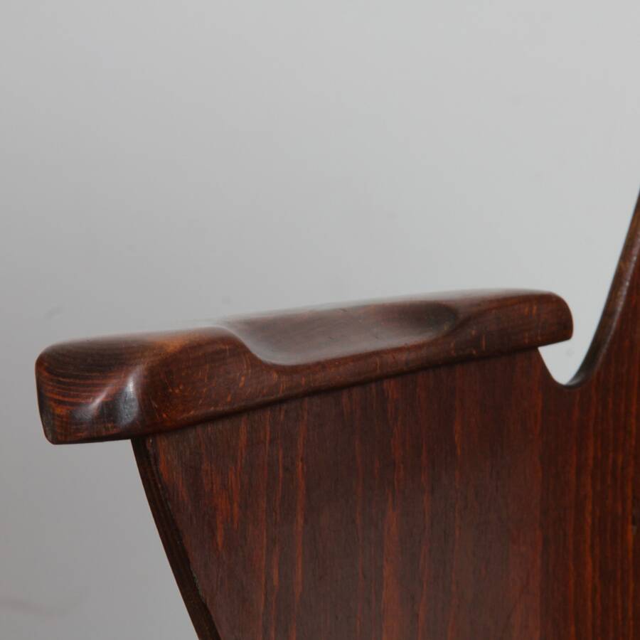Wooden armchair by Lubomir Hofmann for Ton, 1960