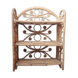 Peacock rattan shelf