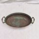 Oval copper planter on vintage feet