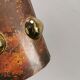 Two beautiful hanging lamps made of thin copper with inlaid glass 1970-80s