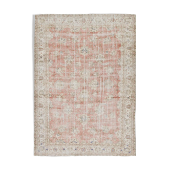 8x11 distressed red turkish rug 347x235cm
