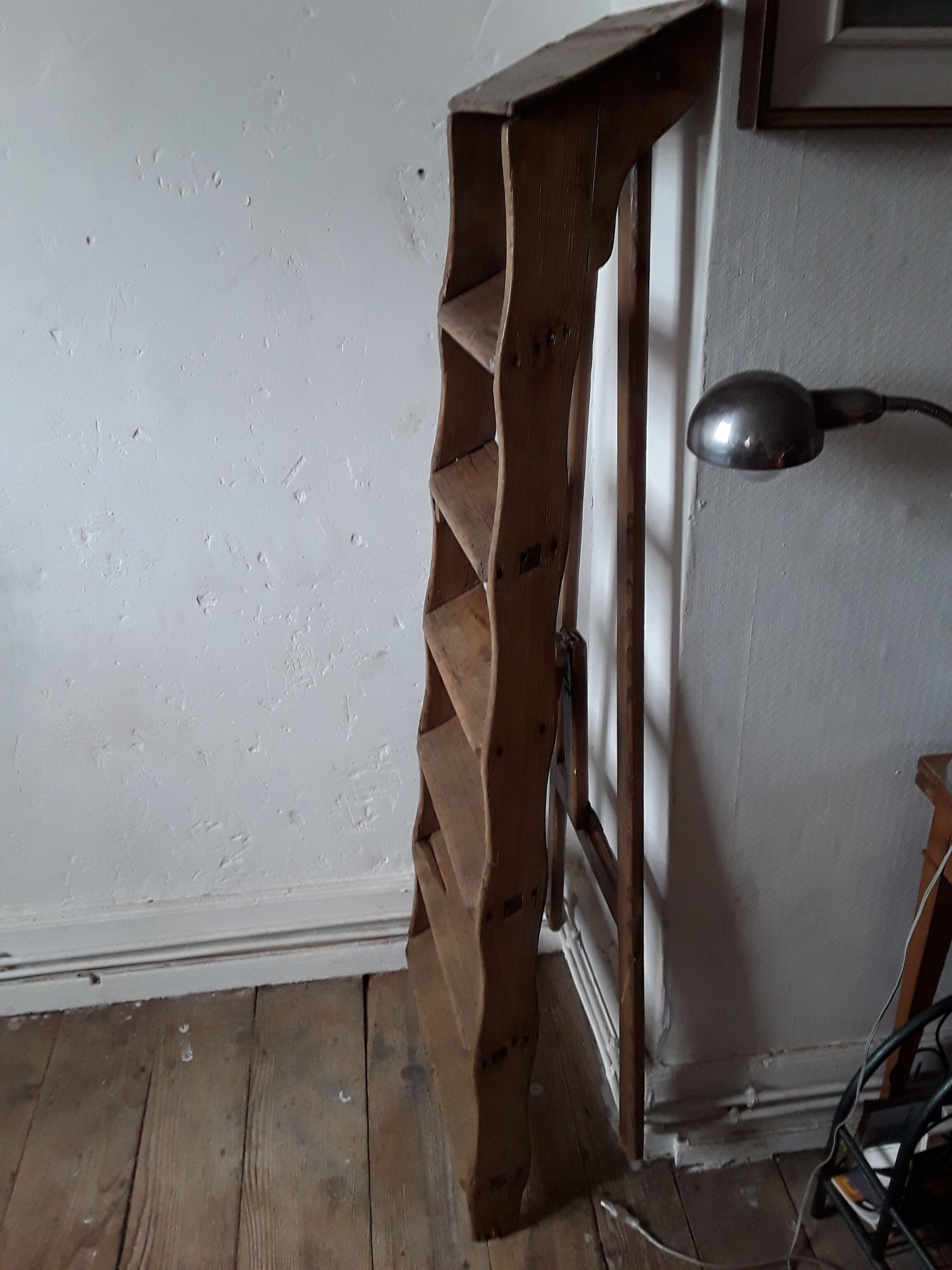 Vintage oak stepladder