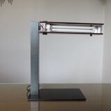 Minimalist teak and metal desk lamp, germany 2000s