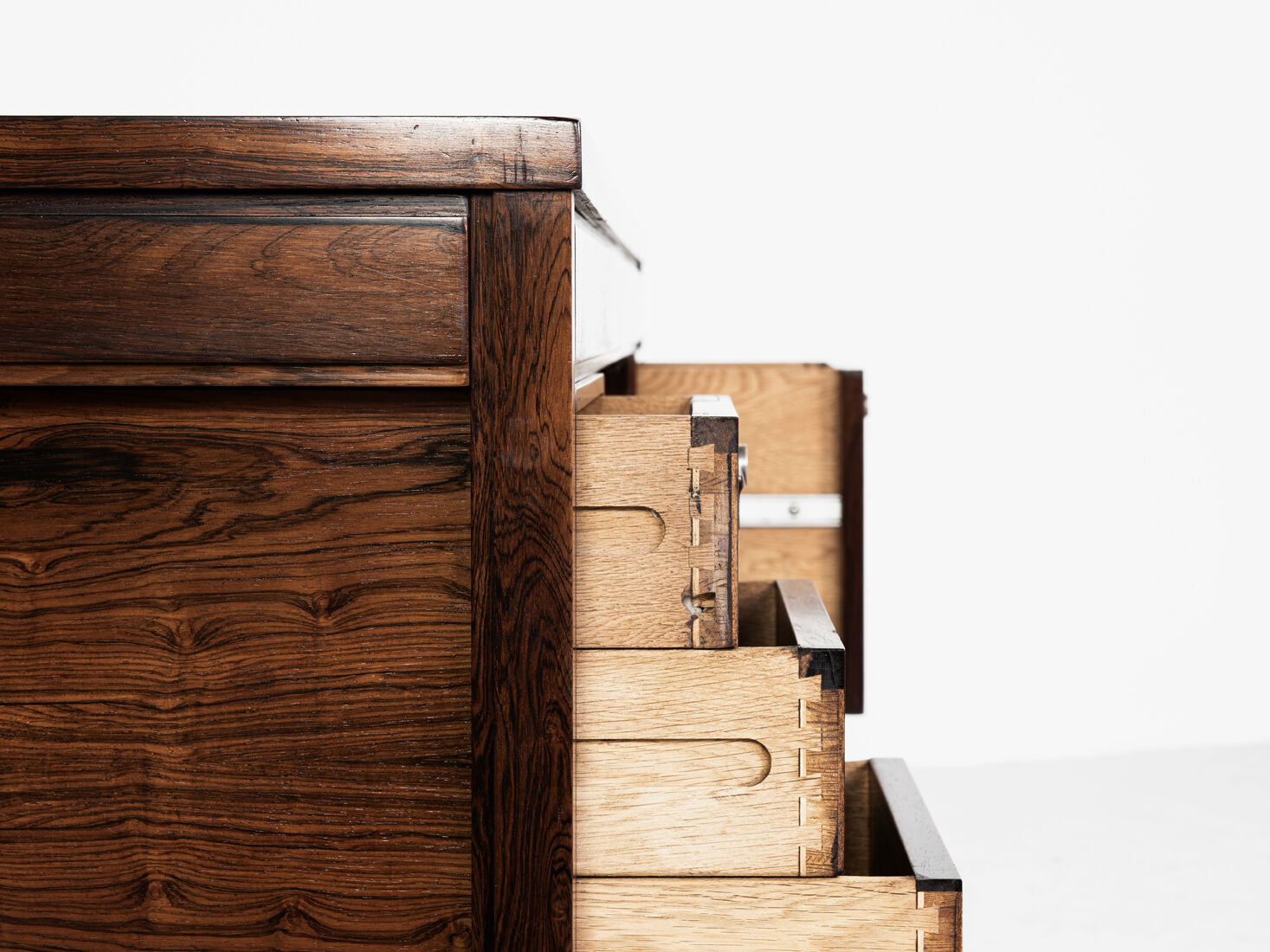 Executive desk in rosewood and leather by Søren Willadsen