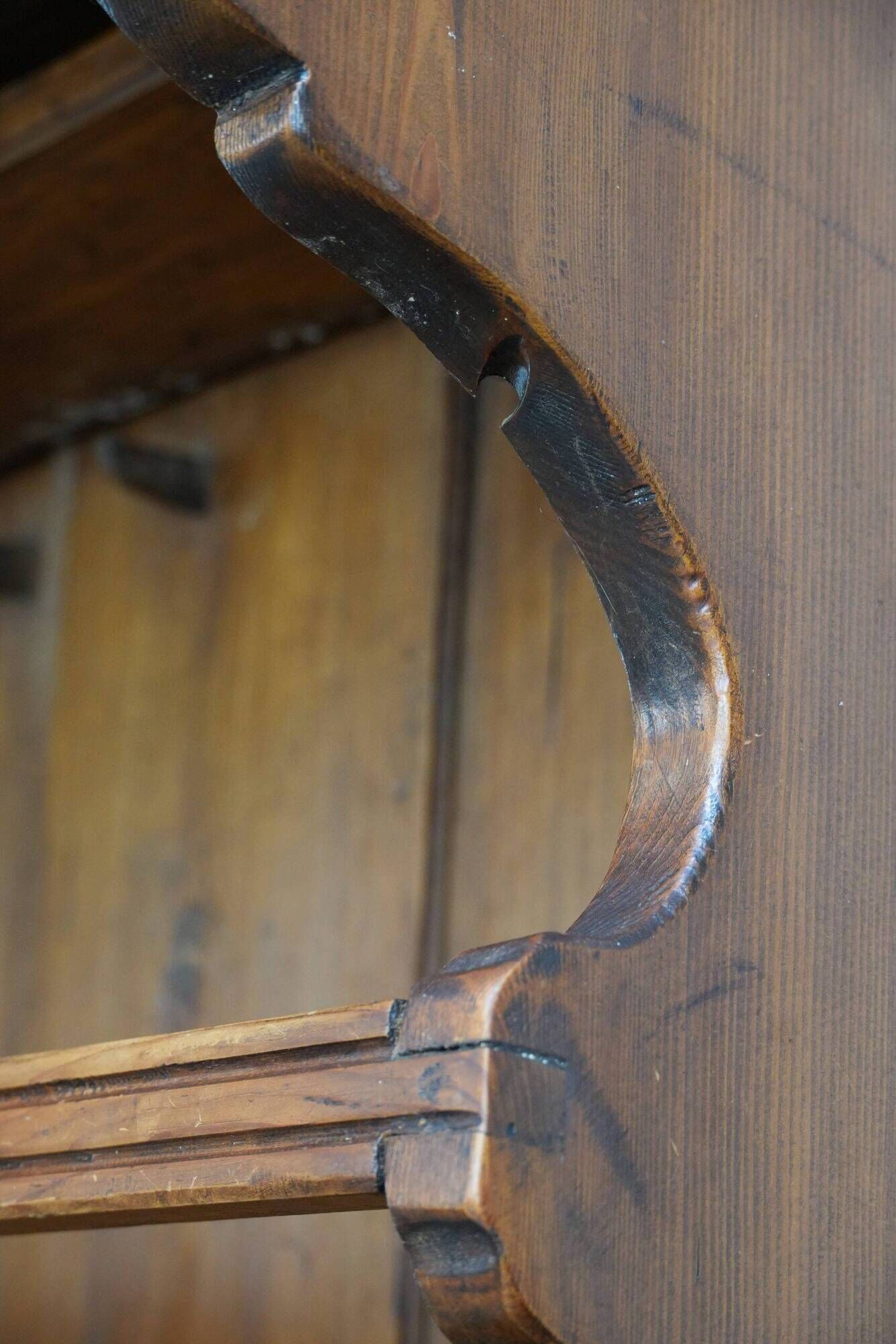 Unique late 18th / early 19th century book / buffet / shelving cabinet with a beautifully weathered patina