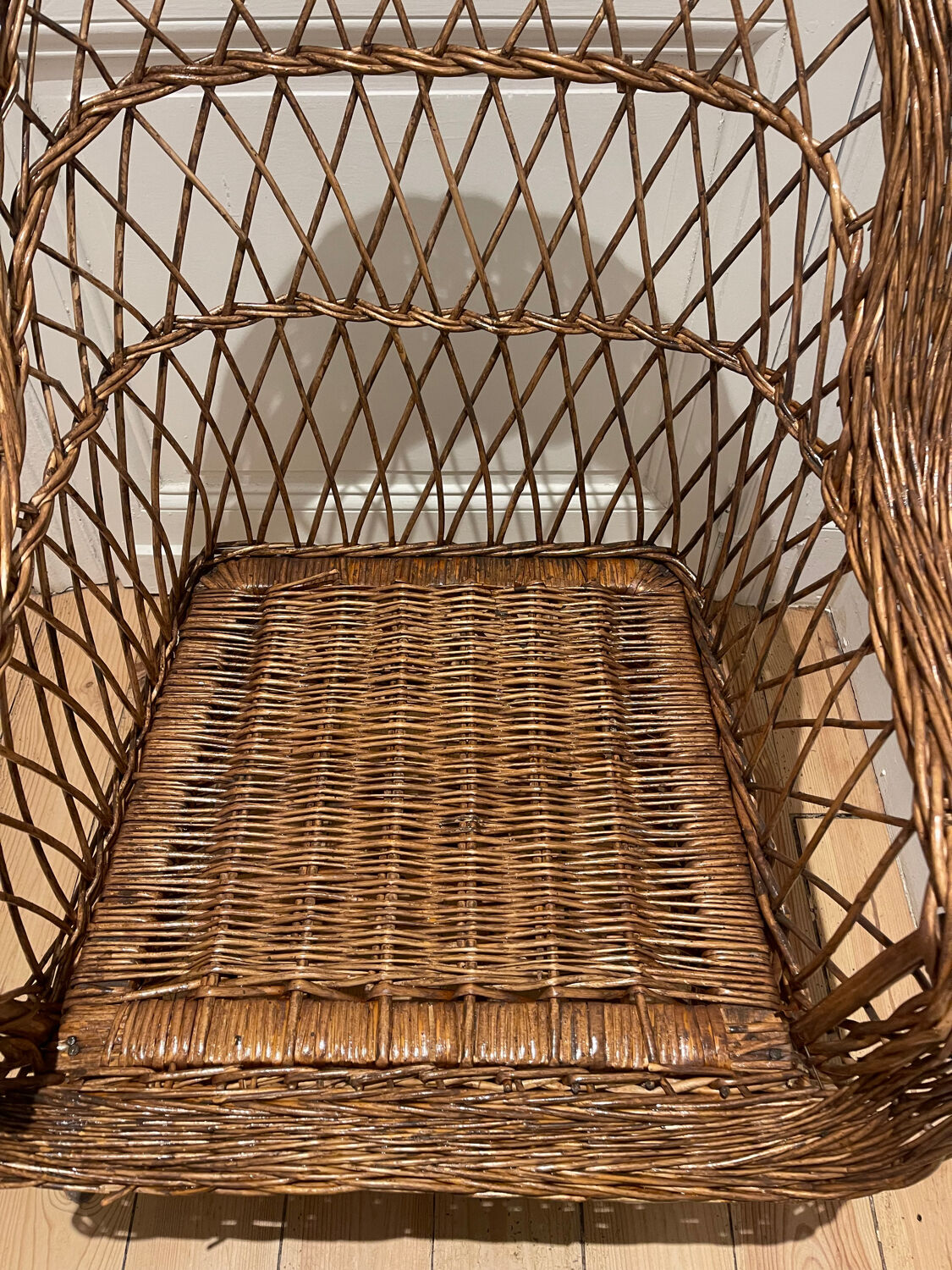 Vintage rattan armchair