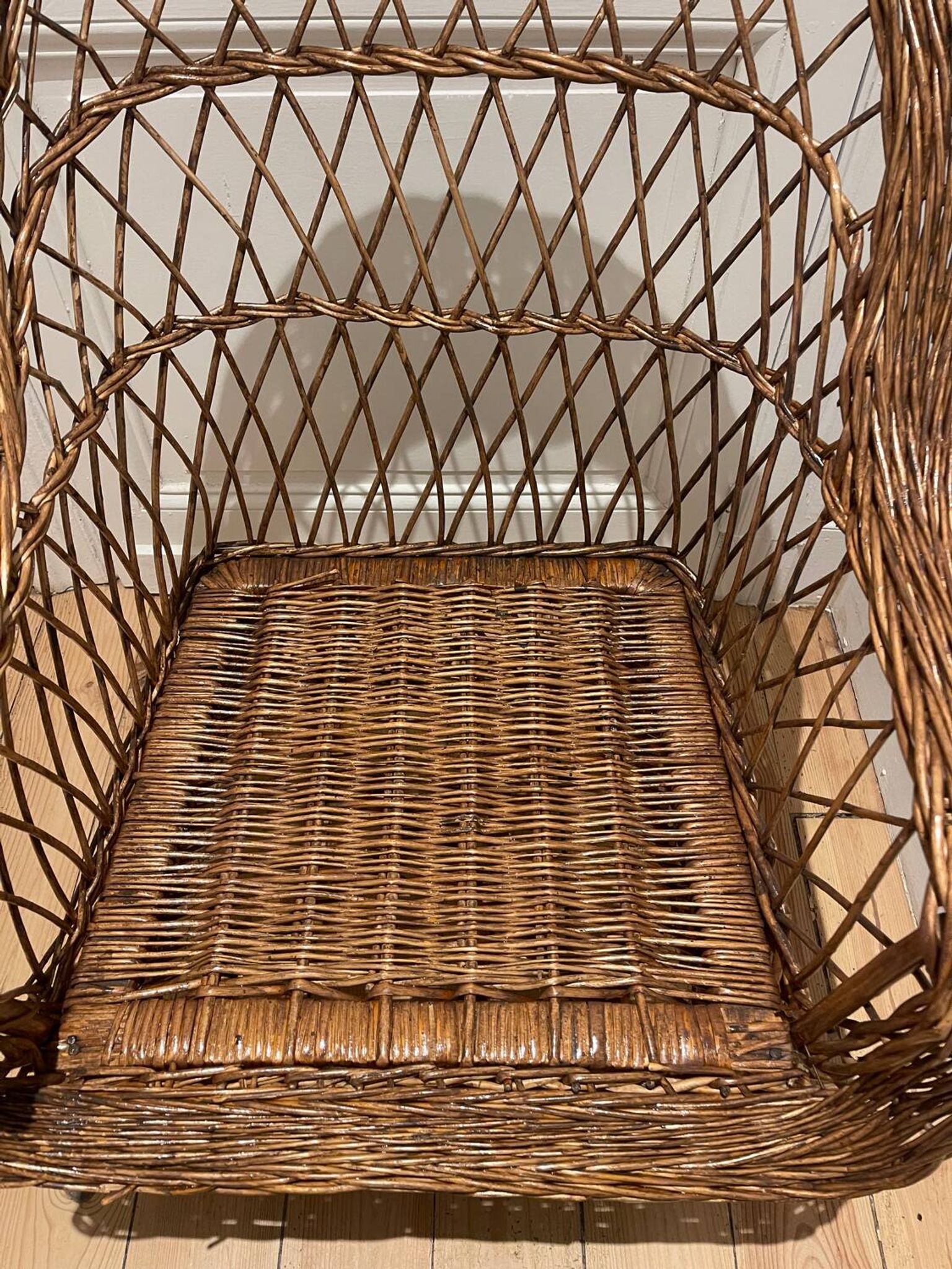 Grand Fauteuil en rotin vintage