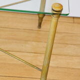 Gold metal coffee table 60s