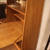 Vintage wicker rattan secretary desk