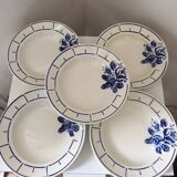 Terre de Fer Badonviller Chanzelles Blue model soup plates