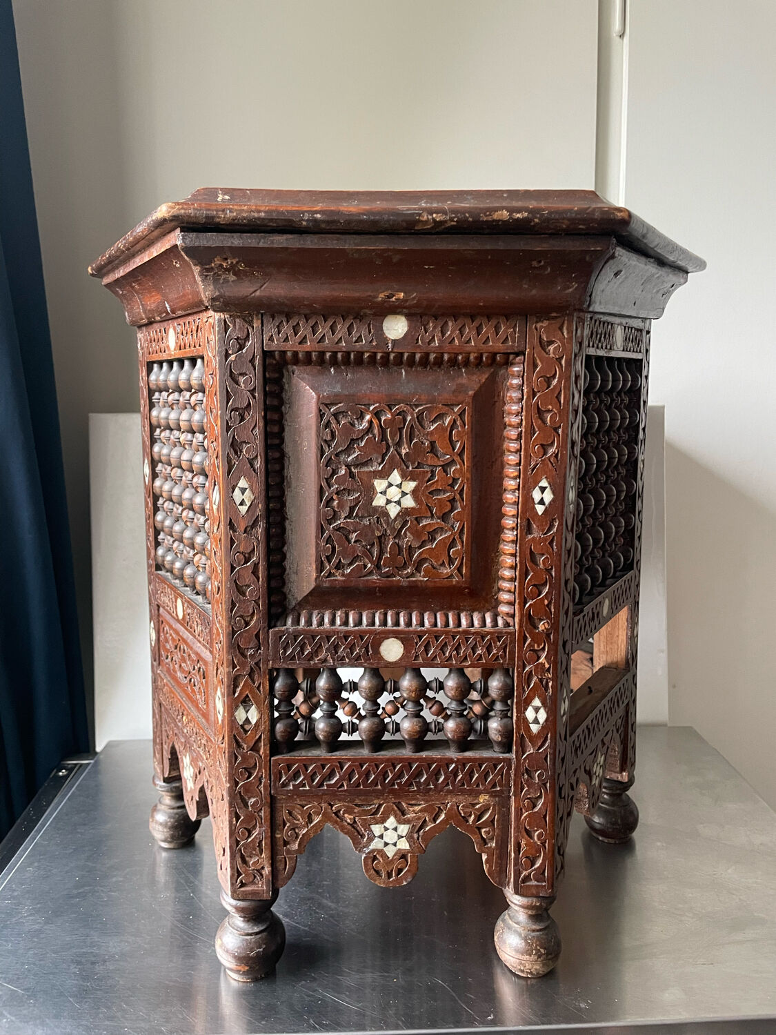 Antique Ottoman Turkish octagonal table
