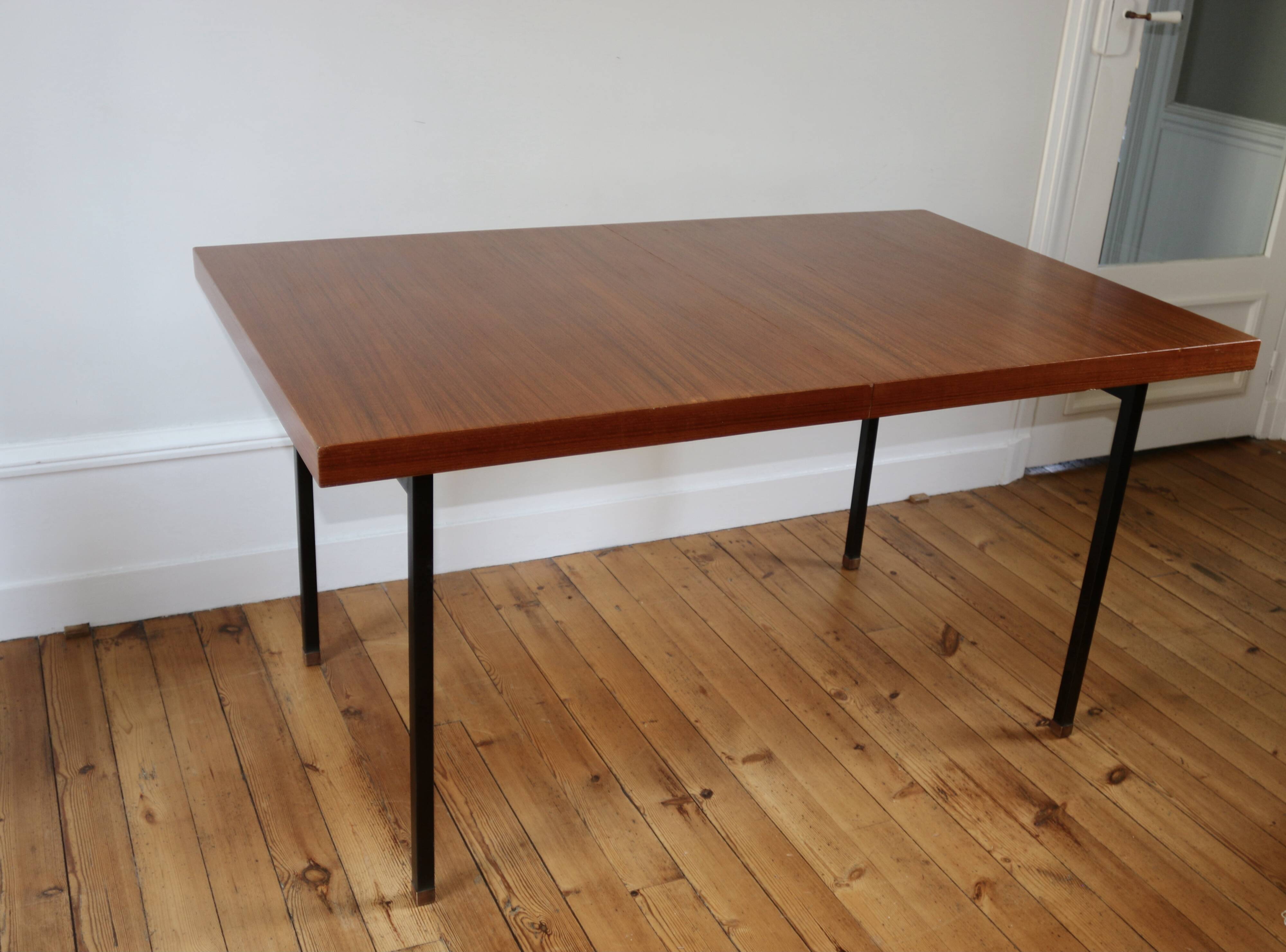 Vintage modernist teak table Paul Geoffroy Roche Bobois 1960s