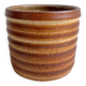 Vintage brown ceramic planter