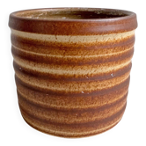 Vintage brown ceramic planter