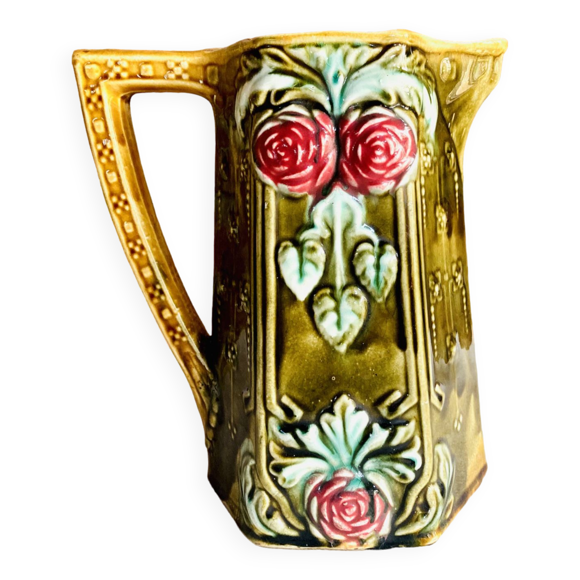 Vintage slip pitcher vase