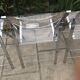 Plexiglass and chrome metal design folding chairs