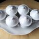 Antique white porcelain cream service